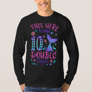 10th Birthday Mermaid Double Digits Ten Years Old T-Shirt
