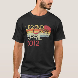 10Th Birthday My 10 Years Old Legend Since April 2 T-Shirt