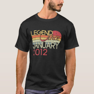 10Th Birthday My 10 Years Old Legend Since January T-Shirt