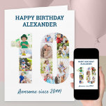 10th Birthday Number Photo Collage Card<br><div class="desc">Personalised 10th Birthday Card with photo collage in the shape of the number 10. The template is set up for you to add your pictures, which will be displayed in a mixture of portrait, landscape and square formats to give you plenty of flexibility in placing your favotire photos. You can...</div>