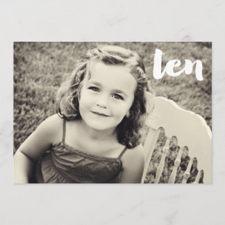 10th Birthday Number Ten Photo Overlay Invitation