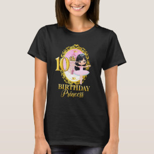 10th Birthday Party Ballerina Dancer Ballet Tutu G T-Shirt