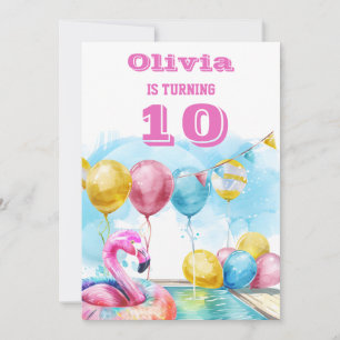 10th Birthday Party Invitation