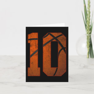 10th Birthday Party Ten 10 Year Old Basketball Bda Card