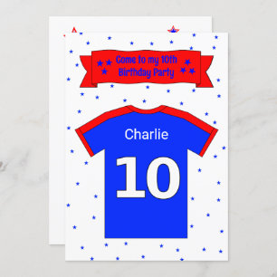 10th birthday personalised party invitation