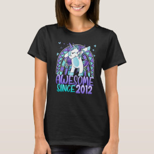 10th Birthday Rainbow 10 Year Old Dabbing Unicorn T-Shirt