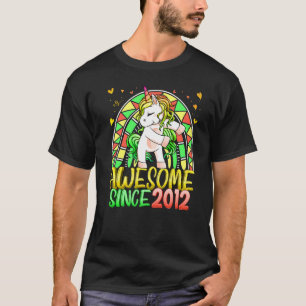 10th Birthday Rainbow 10 Year Old Flossing Unicorn T-Shirt