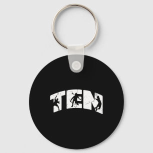 10th Birthday Retro Badminton 10 Years Old Boy Gir Key Ring