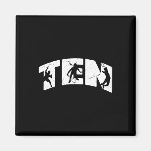 10th Birthday Retro Badminton 10 Years Old Boy Gir Magnet