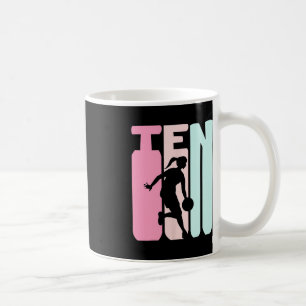 10th Birthday Retro Basketball Player 10 Years Old Coffee Mug