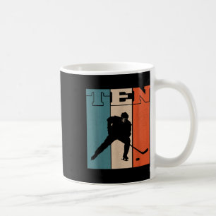 10th Birthday Retro Ice Hockey 10 Years Old Boy Gi Coffee Mug
