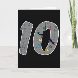 10th Birthday Rock Climbing 10 Year Old Bday Boys Card