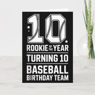 10th Birthday Rookie Of The Year Baseball Double D Card