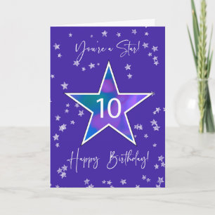 10th Birthday Shining Star for Tweens or Teens Card