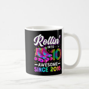 10th Birthday Shirt Girl 10 Year Old Roller Skate Coffee Mug