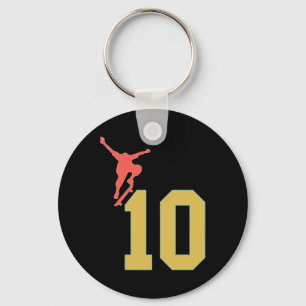 10th Birthday Skateboard Lovers Skater 10 Years Ol Key Ring