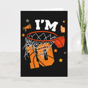 10th Birthday Sketll Boy 10 Yr Old I'm Ten Years B Card