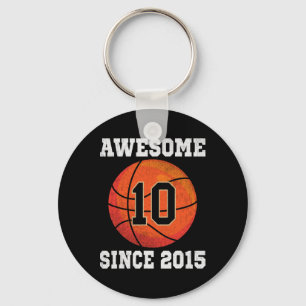 10th Birthday Sketll Lover 10 Years Old Vintage Sp Key Ring
