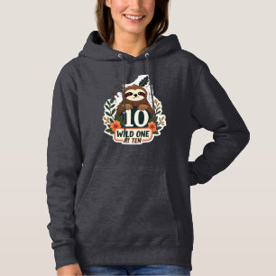 10th Birthday Sloth Vintage Wild One Shirt