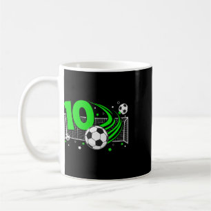 10th Birthday Soccer 10 Year Old Soccer Player Bir Coffee Mug