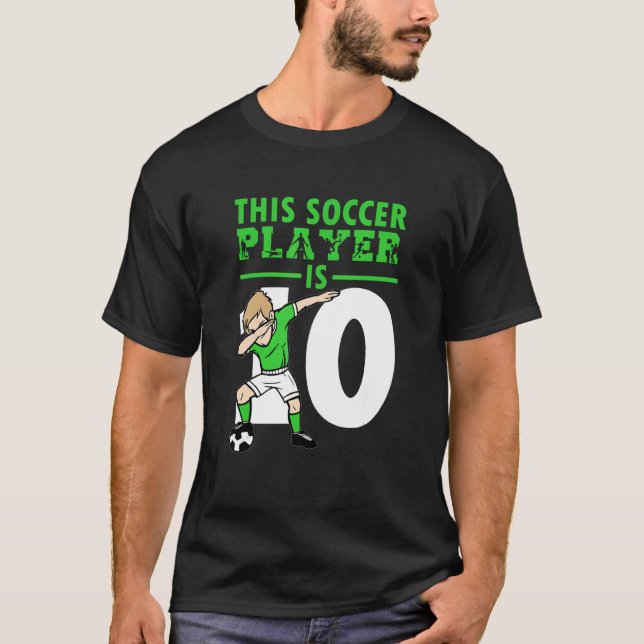 10th Birthday Soccer  10 Year Old Soccer Player Co T-Shirt (Front)