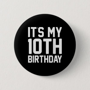 10th Birthday Soccer Player Boy Party Celebration 6 Cm Round Badge