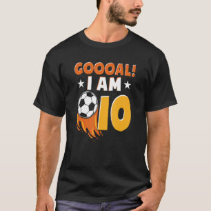 10th Birthday Soccer Themed Birthday Party 10 Year T-Shirt