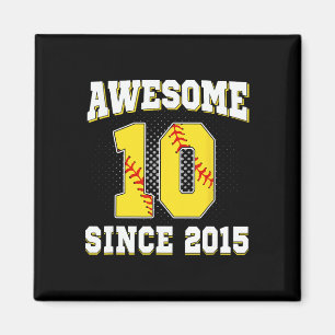 10th Birthday Softll 10 Years Old Awesome Since 20 Magnet