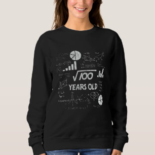 10th Birthday Square Root Math 10 Years Old Bday Sweatshirt