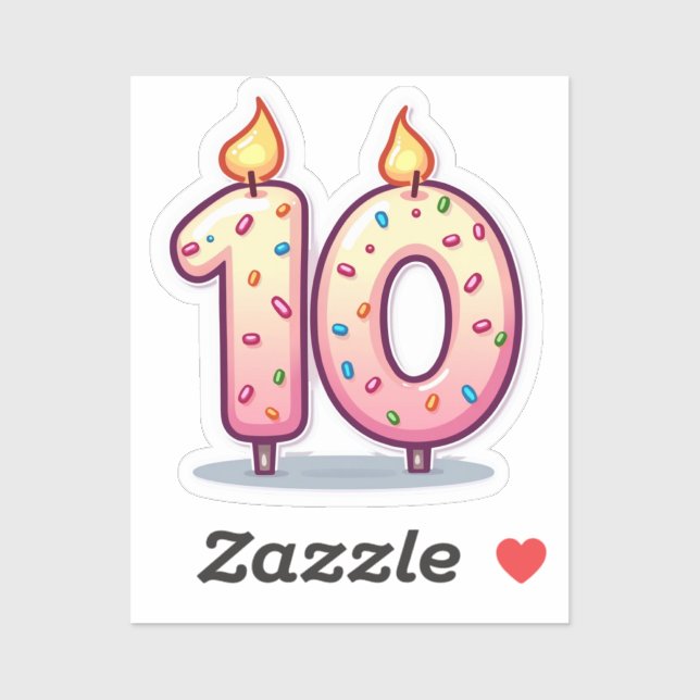 10th Birthday Sticker (Sheet)