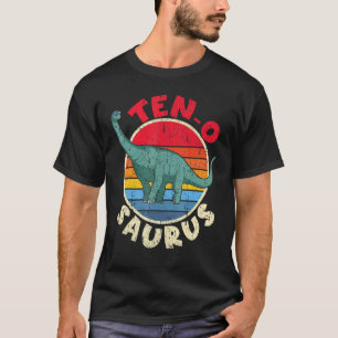10th Birthday Ten O Saurus I Brachiosaurus I Famil T-Shirt