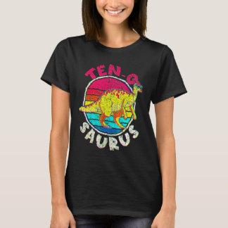 10th Birthday Ten O Saurus I Parasaurolophus Famil T-Shirt
