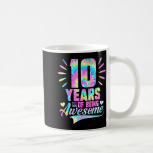 10th Birthday Tie-dye 10 Year Of Being Awesome Coffee Mug