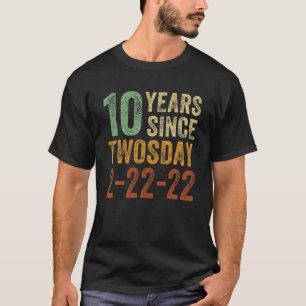 10Th Birthday Twosday 2022 10 Year Old Born In Feb T-Shirt