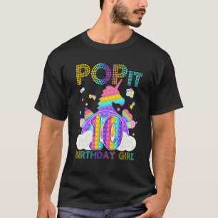 10th Birthday Unicorn Fidget Pop It Birthday Kid 1 T-Shirt