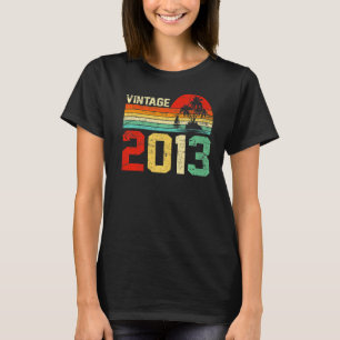 10th Birthday Vintage 2013 Retro Boy Girl 10 Year T-Shirt