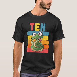 10th Birthday Vintage Snake Lover Pet Reptile 10 Y T-Shirt