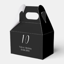10th birthday white black name date calligraphy 