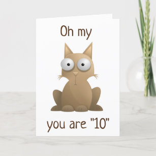 **10th BIRTHDAY WISHES** from SILLY KITTY Card
