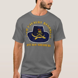 10th Cavalry Regiment w Cav Hat Buffalo Soldiers T-Shirt