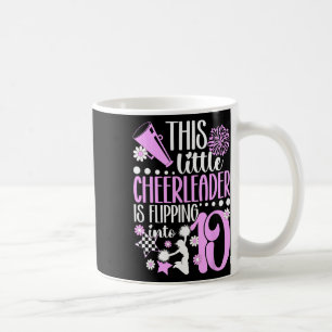 10th Cheer Birthday Party Ten Year Old Cheerleader Coffee Mug