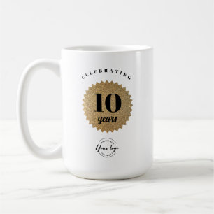 10th Company Anniversary Custom Logo Corporate Coffee Mug