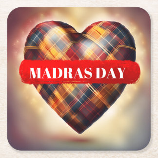 10th edition of Madras Day - Limited Edition Square Paper Coaster