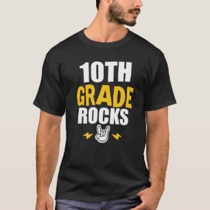 10th Grade Rocks Back To School Tenth Grade Teache T-Shirt