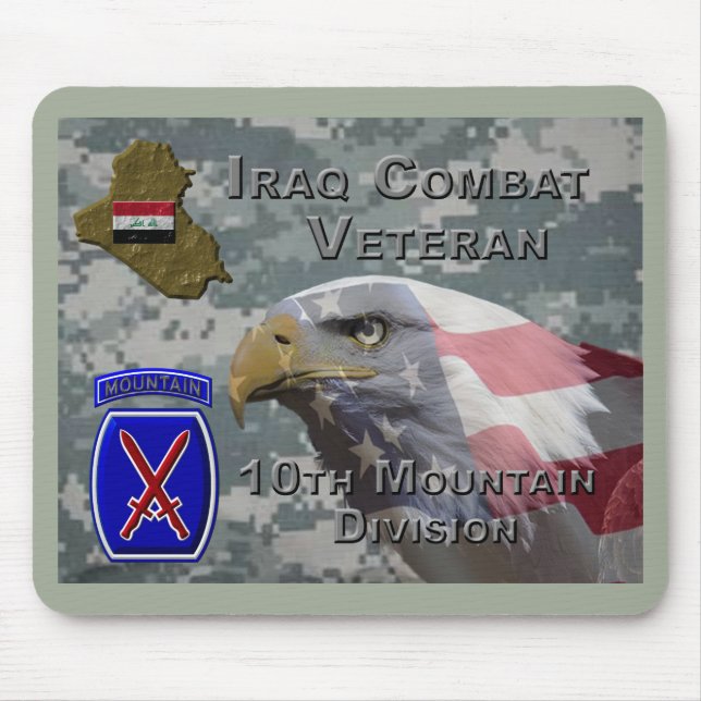 10th Mountain Div Iraq Combat Veteran Mouse Pad (Front)