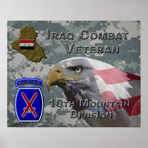 10th Mountain Div Iraq Combat Veteran Poster