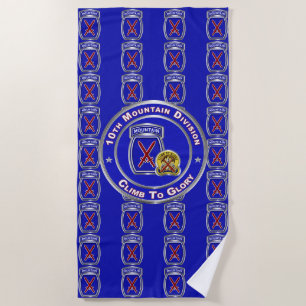 10th Mountain Division  Beach Towel