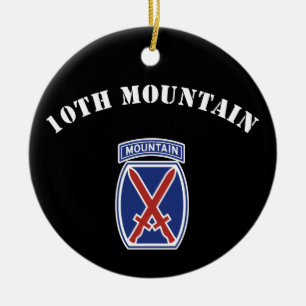 10th Mountain Division Ceramic Tree Decoration
