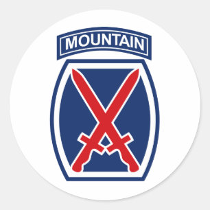 10th Mountain Division Classic Round Sticker