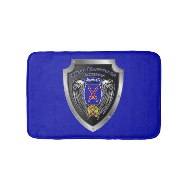 10th Mountain Division “Climb To Glory” Bath Mat (Front)